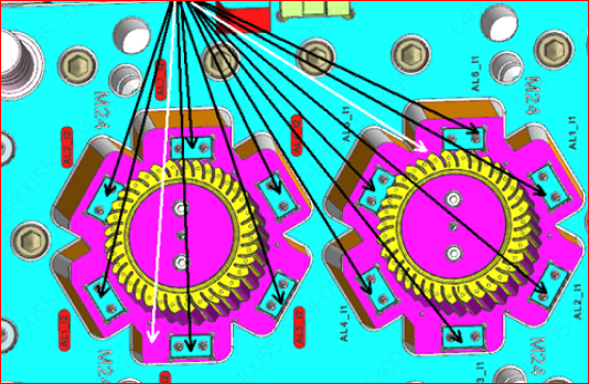 Çapraz akışlı fan bıçağı enjeksiyon kalıbı için anahtar montaj noktaları